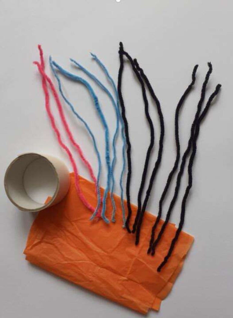 The initial stages of crafting a handmade necklace.